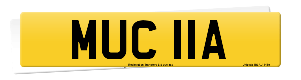 Registration number MUC 11A